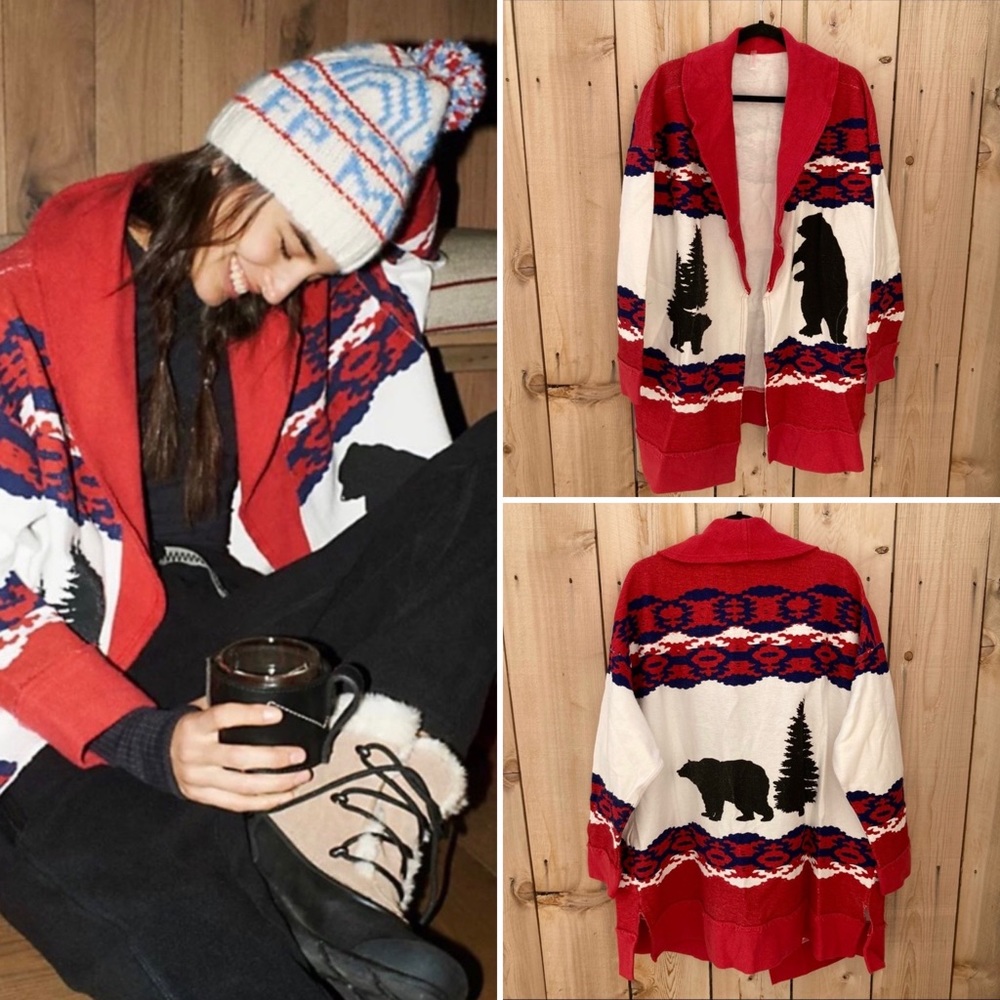 NWT Free People Movement All Team Cardigan in Winter Combo